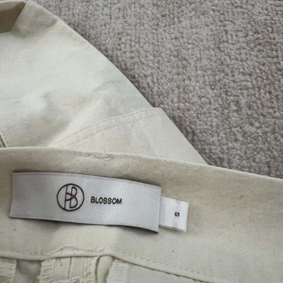 Blossom Cotton High Rise Pleated Utility Cargo Pants S - Picture 2 of 9